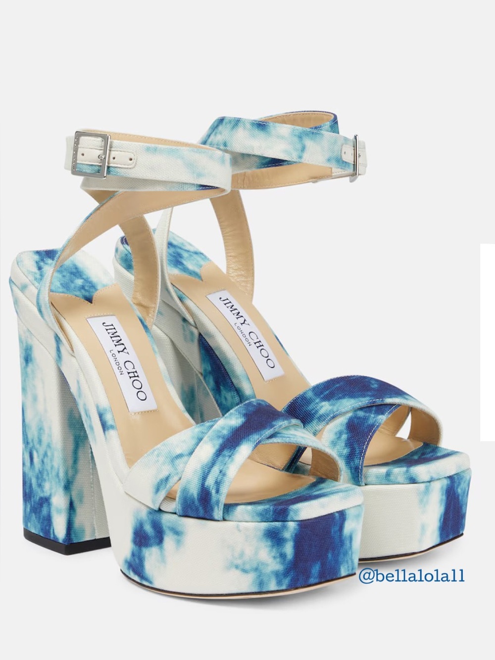 AUTHENTIC JIMMY CHOO TIE DYE PLATFORM SANDALS - Picture 5 of 6